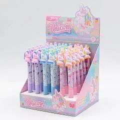 Ручка гелевая автомат. пиши-стирай "Unicorn" синяя, фото №1