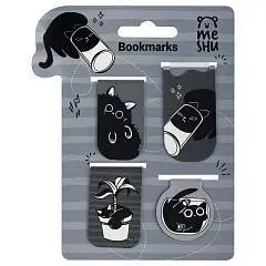 Закладки магнитные д/книг "Meow Sy", соф-тач  4шт, фото №1