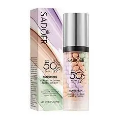 База под макияж SADOER 3в1 Осветляющая SPF50+ PA+++ 40мл, фото №1