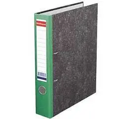 Папка-файл 5см EK А4 мрамор зеленый, фото №1