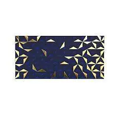 Конверт для денег  фольга (синий+ золотая геометрия), фото №1