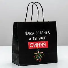 Сумка подарочная «А ты уже синяя», 22 х 22 х 11 см, фото №1