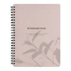 Тетрадь 80л ТОЧКА "Тень", бежевый, спираль, фото №1