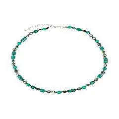 Колье"Бирюзовый океан" (натур. камни), фото №1