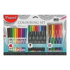 Набор для рис Maped Graph peps 10 флом-кист+10 капил руч+12 двуст, фото №1