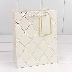 Сумка подарочная "Ромбы" (микс) тиснение 18*23*10см, фото №1