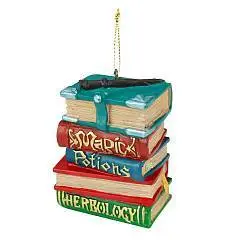 Украшение елочное Книжная стопка, 6*2.5*7см полирез, фото №1