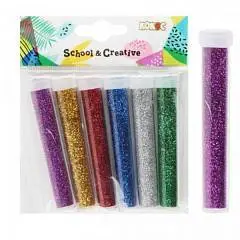 Набор блесток 6цв 6шт по 5гр в тубе, фото №1