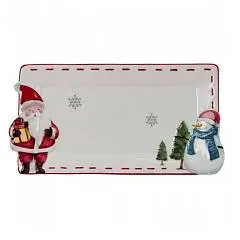 Блюдо "Веселый Новый год" L26 W13,5 H1,5 см, фото №1