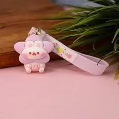 Брелок детский Flower bunny pink 3,5*5см, фото №1
