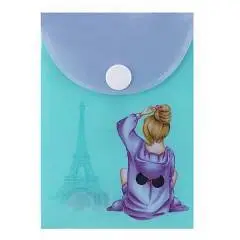 Папка на кнопке "Paris" А7 (75х105мм), фото №1