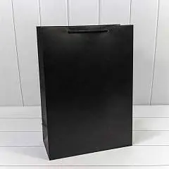 Сумка подарочная "Фактура" Чёрная 32*45*15см, фото №1