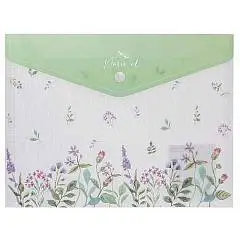 Папка-конверт А5 "NATURAL FLOWERS" на кнопке, фото №1
