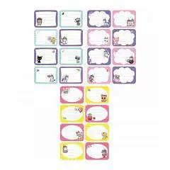 Набор наклеек для тетрадей "Милые зверушки" 24 наклейки, фото №1