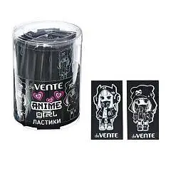 Ластик "deVENTE. Anime Girl" черный, 50x28мм, фото №1
