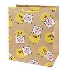 Сумка подарочная "Цыплята" крафт 26,4x32,7x13,6 см, фото №1