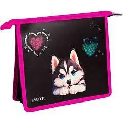 Папка д/тетр А5 молния текстиль Cute Husky deVENTE, фото №1