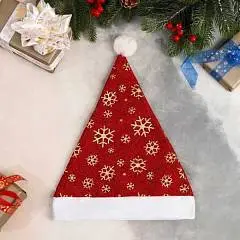 Колпак новогодний Снежинки 28х35 см, фото №1