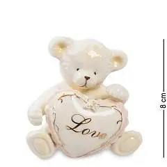 Набор cоль-перец Медвежонок с сердечком фарфор CMS-14/8, фото №1