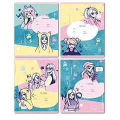 Тетрадь 18л ЛИНИЯ "Привет-привет!", блестки, фото №1