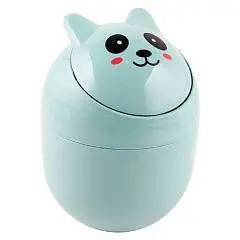 Контейнер для мусора "Kitties" 18x13см, с крышкой, овальный, гол, фото №1