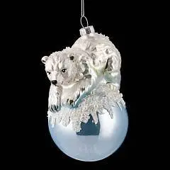 Украшение ErichKrause Decor Мишка на Северном полюсе 12см, стекл, фото №1