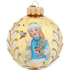 Шар "Снегурочка-внучка", 80 мм., в подарочной упаковке, фото №1