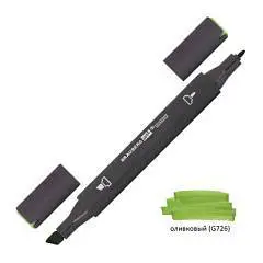 Маркер д/скетч двусторонний 1мм-6мм BRAUBERG оливковый (G726), фото №1