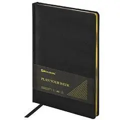 Еженедельник недат А5 "Iguana" черный, тв.обл, фото №1