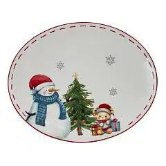 Блюдо "Веселый Новый год" L31 W25,5 H2,5 см, фото №1