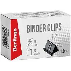 Зажим для бумаг EK 25 мм, черный, фото №1