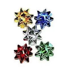 Бант звездочка на липучке 2,5см металл (микс), фото №1