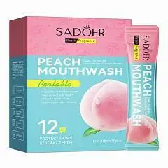 Ополаскиватель д/пол-ти рта в стиках SADOER персик, 1шт 10 мл, фото №1