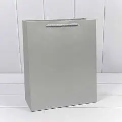 Сумка подарочная "Фактура" Серебряная 26*32*13см, фото №1