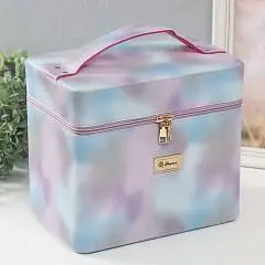 Шкатулка д/украшений "Сиреневый туман»с зеркал иск/кож27х18х24см, фото №1