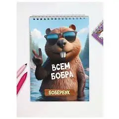 Скетчбук А5 40л Всем бобра 14*20см 100г iLikeGift, фото №1