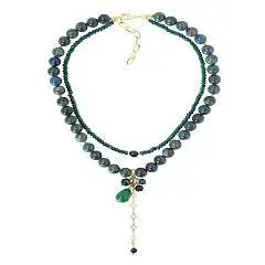 Колье Selena LaFamme (агат, азурит, тигровый глаз), фото №1