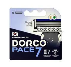 Сменные касеты муж DORCO PACE 7, 4шт, фото №1