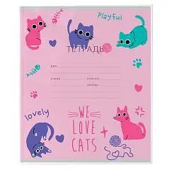 Обложка д/тетрадей deVENTE.Funny Cats 209x350 мм,120 мкм, 3 шт, фото №1