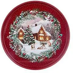 Поднос сервировочный AGNESS "Новый год" 33*2,1 см, фото №1