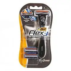 Станок муж BIC Flex 3 Hybrid, 2 касс, фото №1