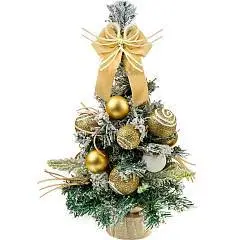 Елка декоративная "Зимняя красавица", 40см, золотистая, фото №1