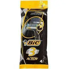 Станки одноразовый муж BIC 3 Action, 4шт, фото №1