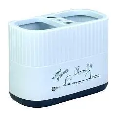 Подставка для канцтоваров "Кот на голубом" 13,8*10*7 м белый, фото №1