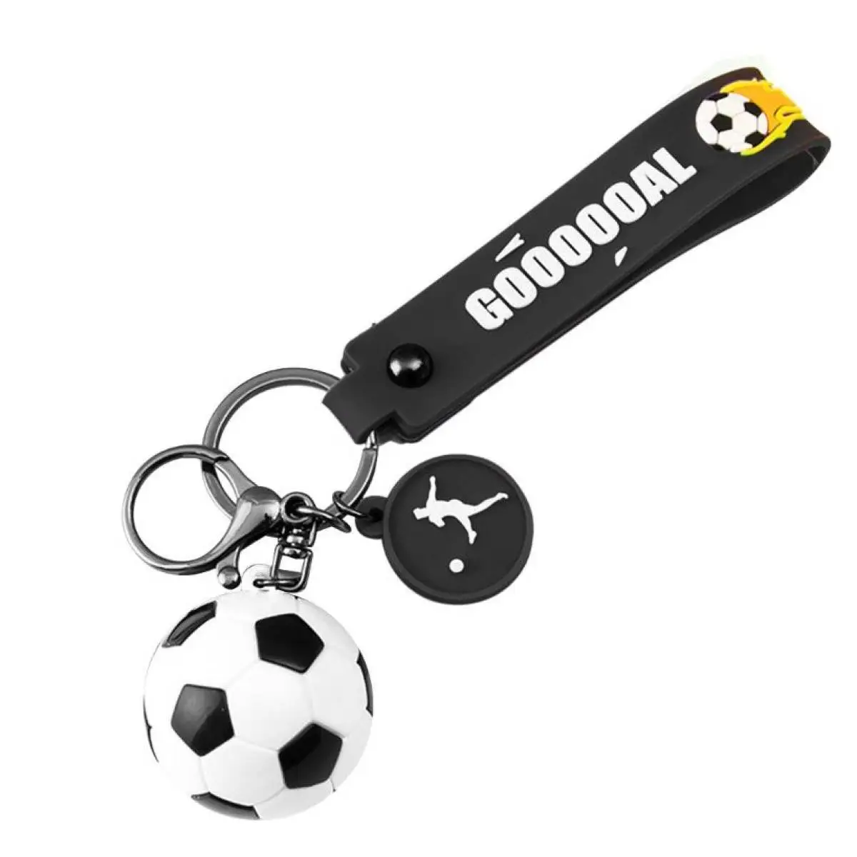 Брелок детский Футбольный мяч пластик 11см черн/бел КОКОС, фото №1