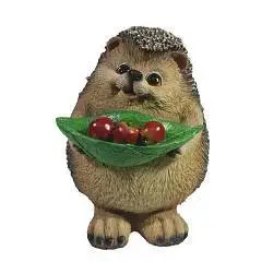 Фигура декоративная "Ежик с листочком" 13*11*15, фото №1