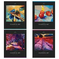 Тетрадь 80л КЛЕТКА "Classical art" sandy-touch лак, 70г/м2, фото №1