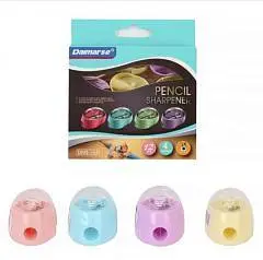 Точилка пластиковая "Daimarse"  25х40мм, 1отв, ассорти, фото №1