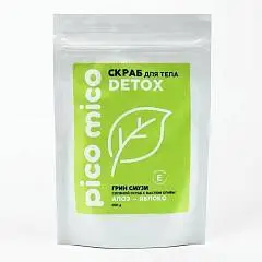 Скраб д/т PICO MICO Detox Грин-смузи соляной с масл оливы, 250г, фото №1