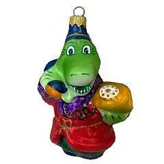 Елочное украшение стекло  "Крокодил",12 см, фото №1